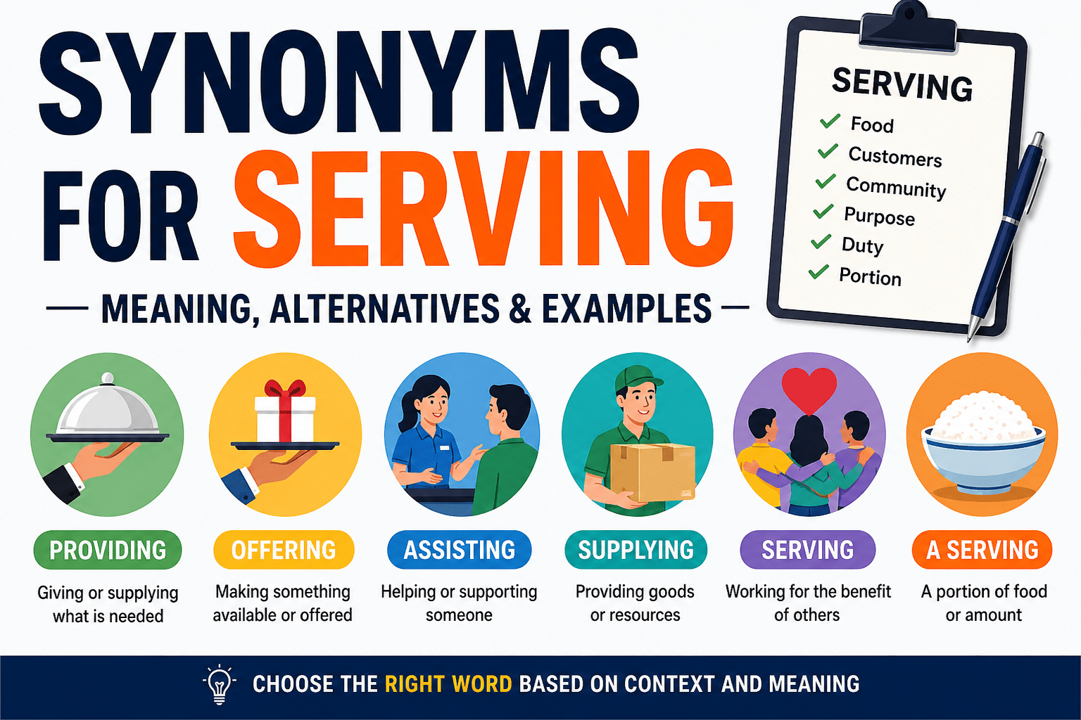 synonyms for serving