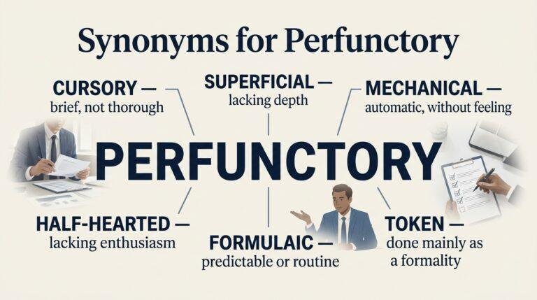synonyms for perfunctory