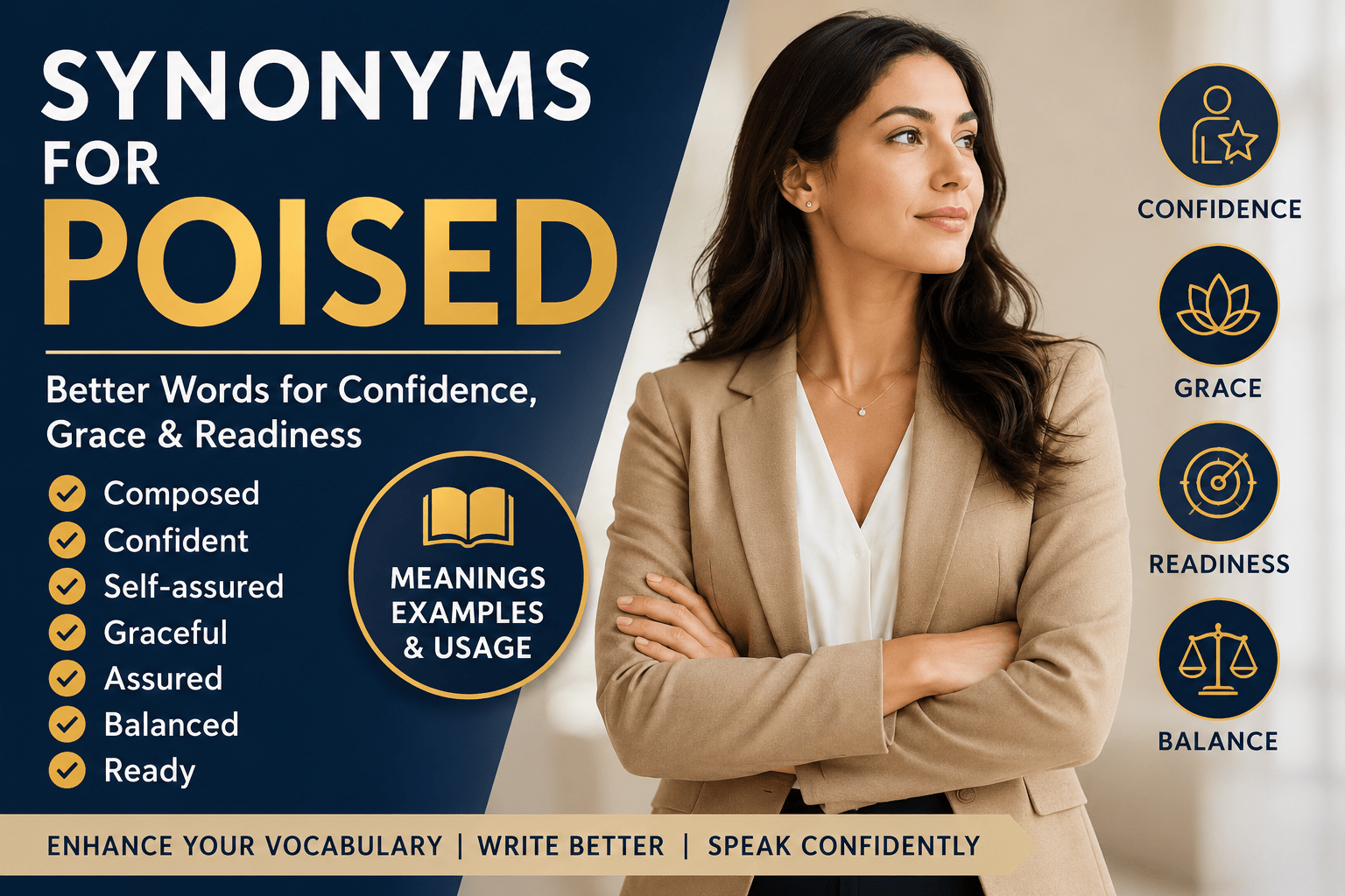 synonyms for poised